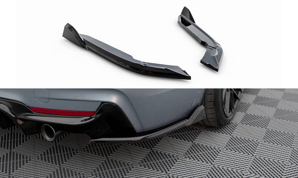 Diffusor Flaps V.5 passend für BMW 4er Coupe M-Paket F32 schwarz Hochglanz