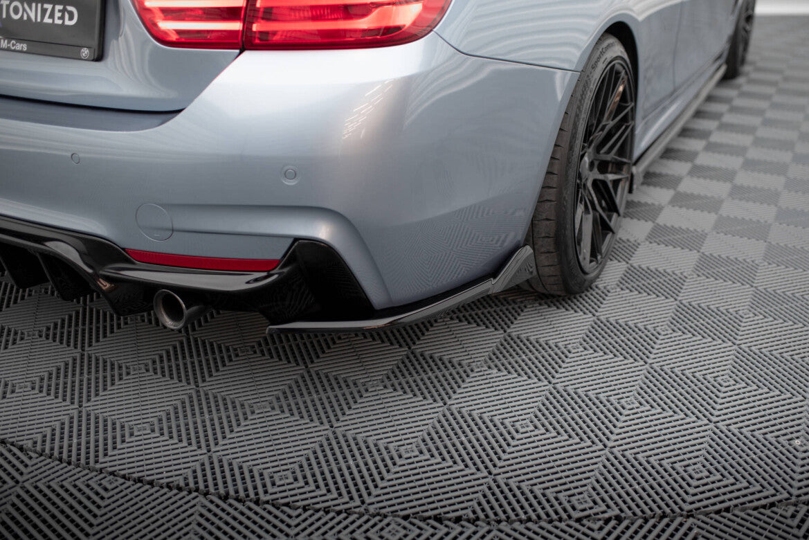 Diffusor Flaps V.5 passend für BMW 4er Coupe M-Paket F32 schwarz Hochglanz