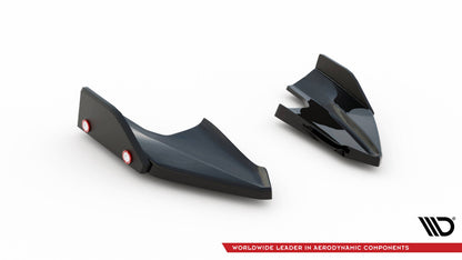 Diffusor Flaps V.5 passend für VW Golf R Hatchback Mk8 FL schwarz Hochglanz + Flaps matt