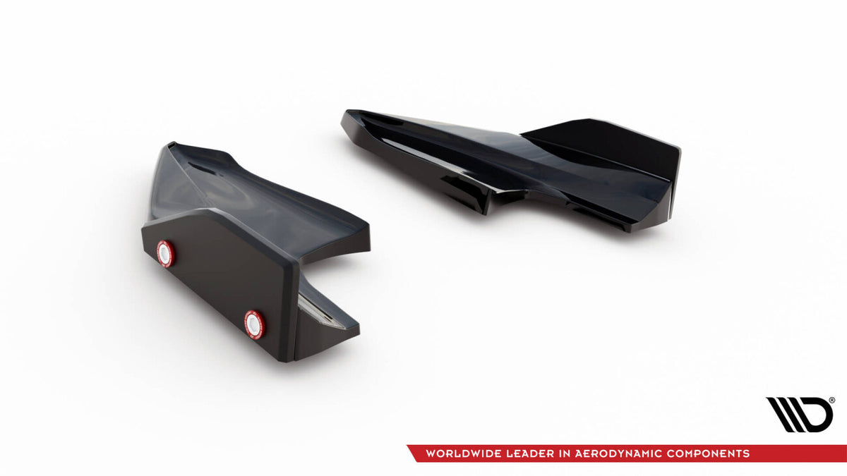 Diffusor Flaps V.5 passend für VW Golf R Hatchback Mk8 FL schwarz Hochglanz + Flaps matt