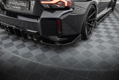 Diffusor Flaps V.6 passend für BMW M2 G87 schwarz Hochglanz