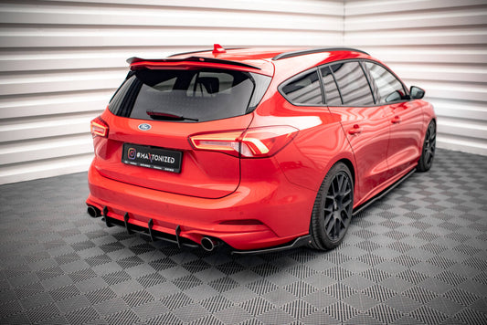 Diffusor Flaps V.6 passend für Ford Focus Kombi ST Mk4 schwarz Hochglanz