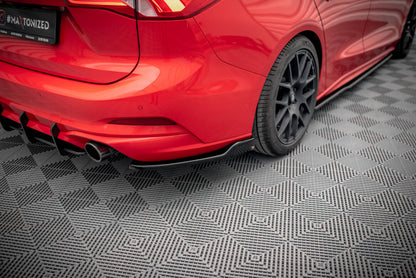 Diffusor Flaps V.6 passend für Ford Focus Kombi ST Mk4 schwarz Hochglanz