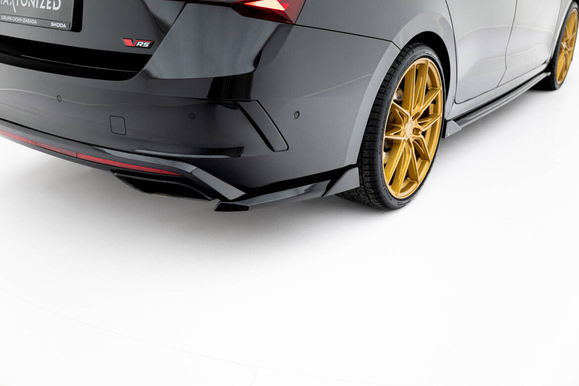 Diffusor Flaps V.6 passend für Skoda Octavia RS Liftback / Combi Mk4 / Mk4 FL schwarz Hochglanz