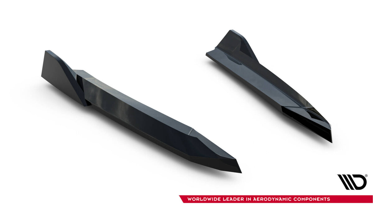 Diffusor Flaps V.6 passend für Skoda Octavia RS Liftback / Combi Mk4 / Mk4 FL schwarz Hochglanz