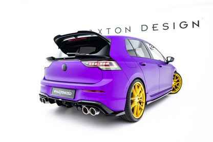 Diffusor Flaps V.6 passend für VW Golf R Hatchback Mk8 FL schwarz Hochglanz