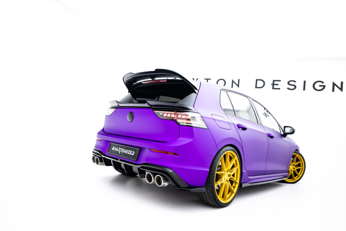 Diffusor Flaps V.6 passend für VW Golf R Hatchback Mk8 FL schwarz Hochglanz