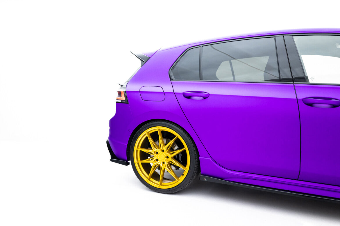 Diffusor Flaps V.6 passend für VW Golf R Hatchback Mk8 FL schwarz Hochglanz