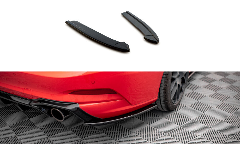 Diffusor Flaps V.7 passend für Ford Focus Kombi ST Mk4 schwarz Hochglanz