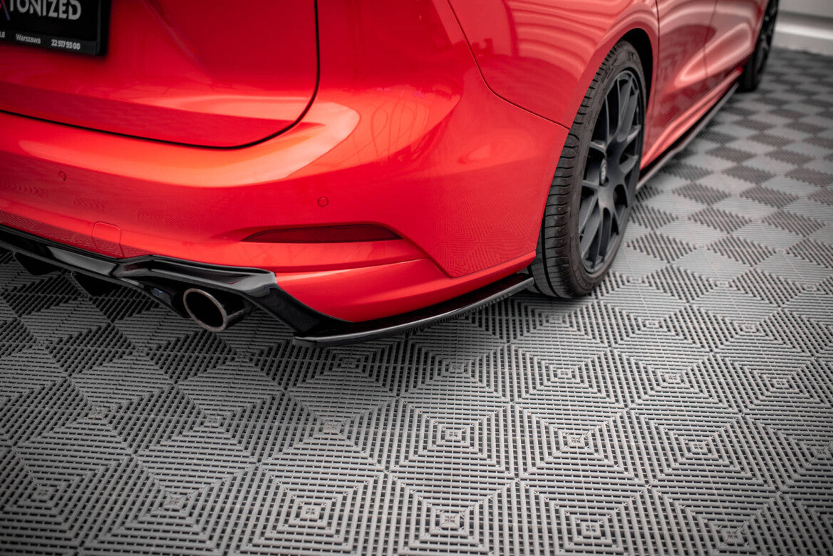 Diffusor Flaps V.7 passend für Ford Focus Kombi ST Mk4 schwarz Hochglanz