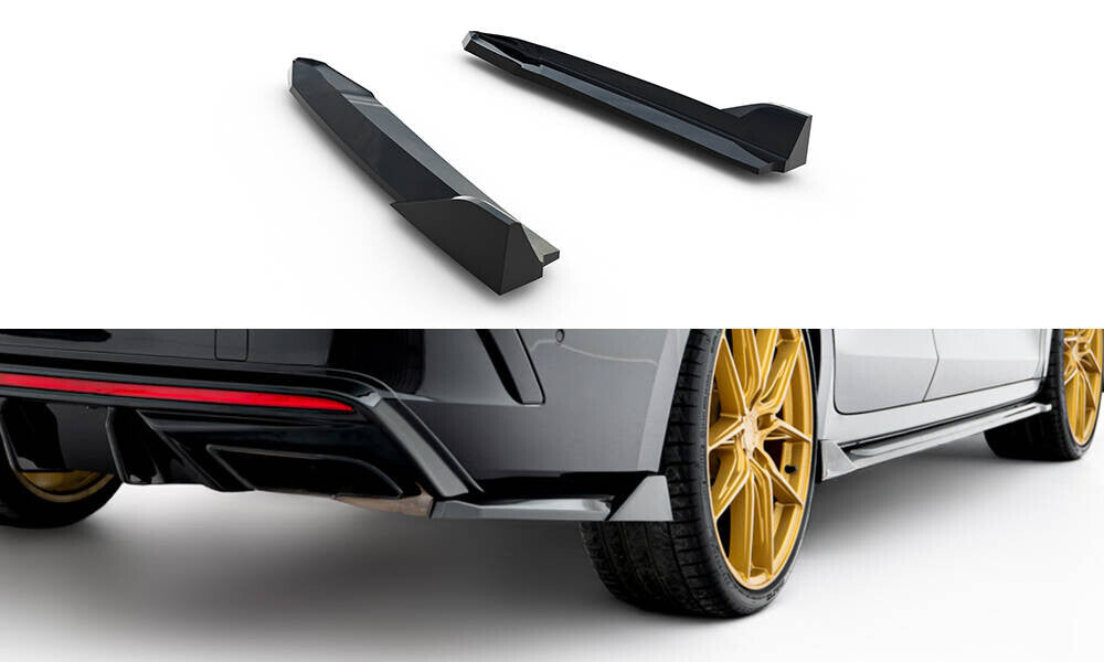 Diffusor Flaps V.8 passend für Skoda Octavia RS Liftback / Combi Mk4 schwarz Hochglanz