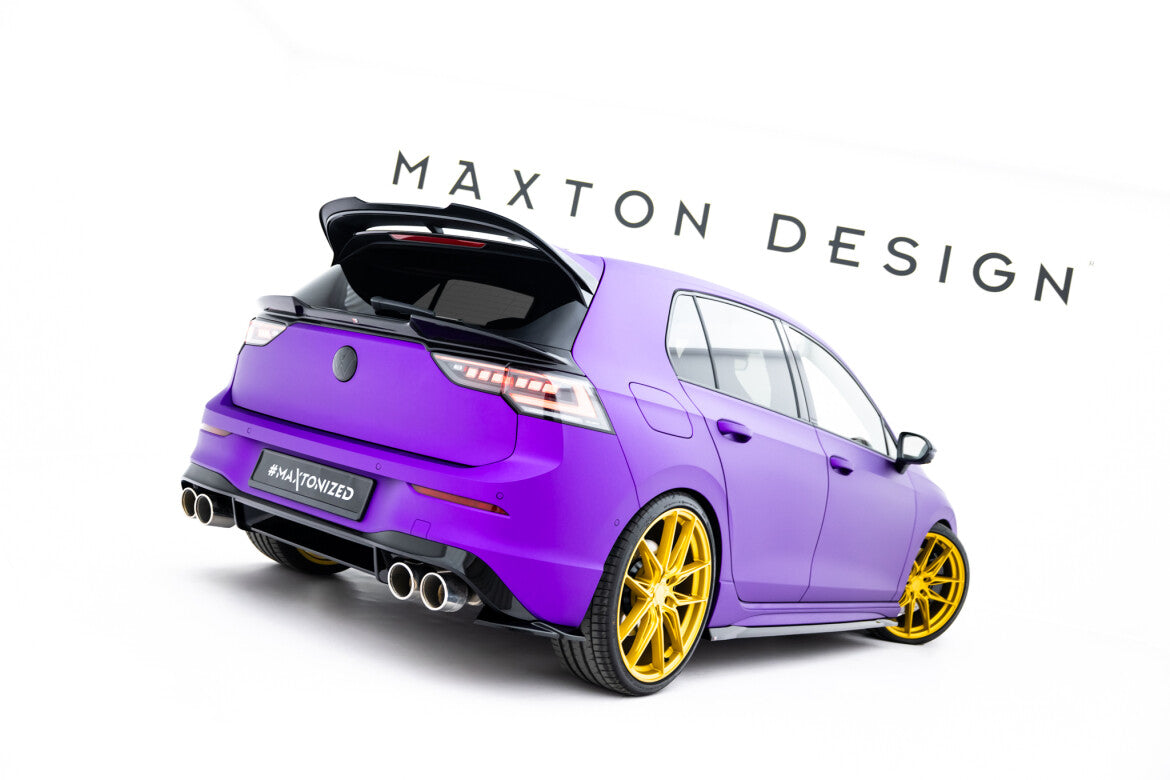 Diffusor Flaps V.8 passend für VW Golf R Hatchback Mk8 / Mk8 FL schwarz Hochglanz