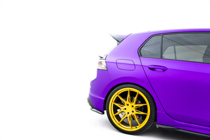 Diffusor Flaps V.8 passend für VW Golf R Hatchback Mk8 / Mk8 FL schwarz Hochglanz