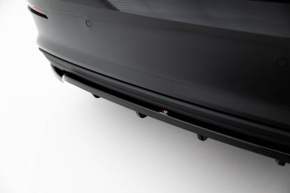 Diffusor Heckansatz passend für Audi A3 Limousine 8Y schwarz Hochglanz