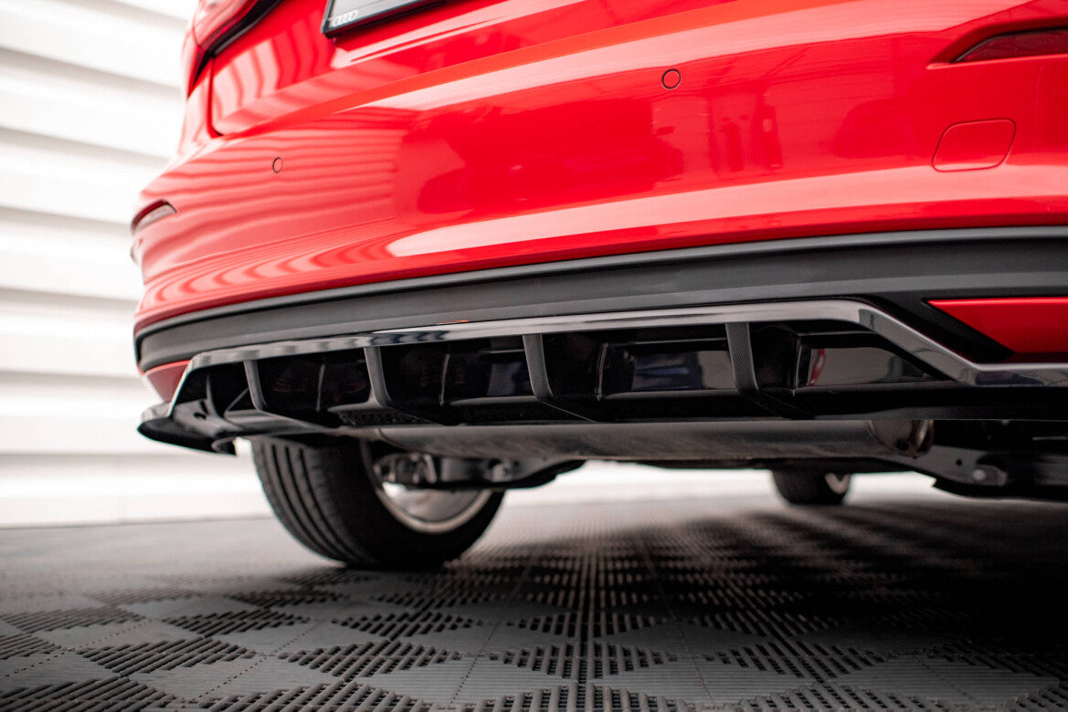 Diffusor Heckansatz passend für Audi A3 Sportback 8Y schwarz Hochglanz