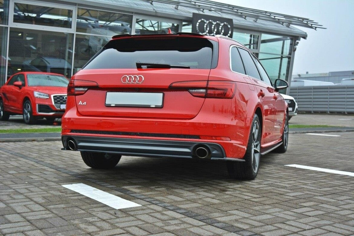 Diffusor Heckansatz passend für Audi A4 B9 S-Line schwarz Hochglanz