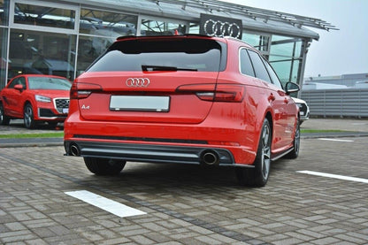 Diffusor Heckansatz passend für Audi A4 B9 S-Line schwarz Hochglanz