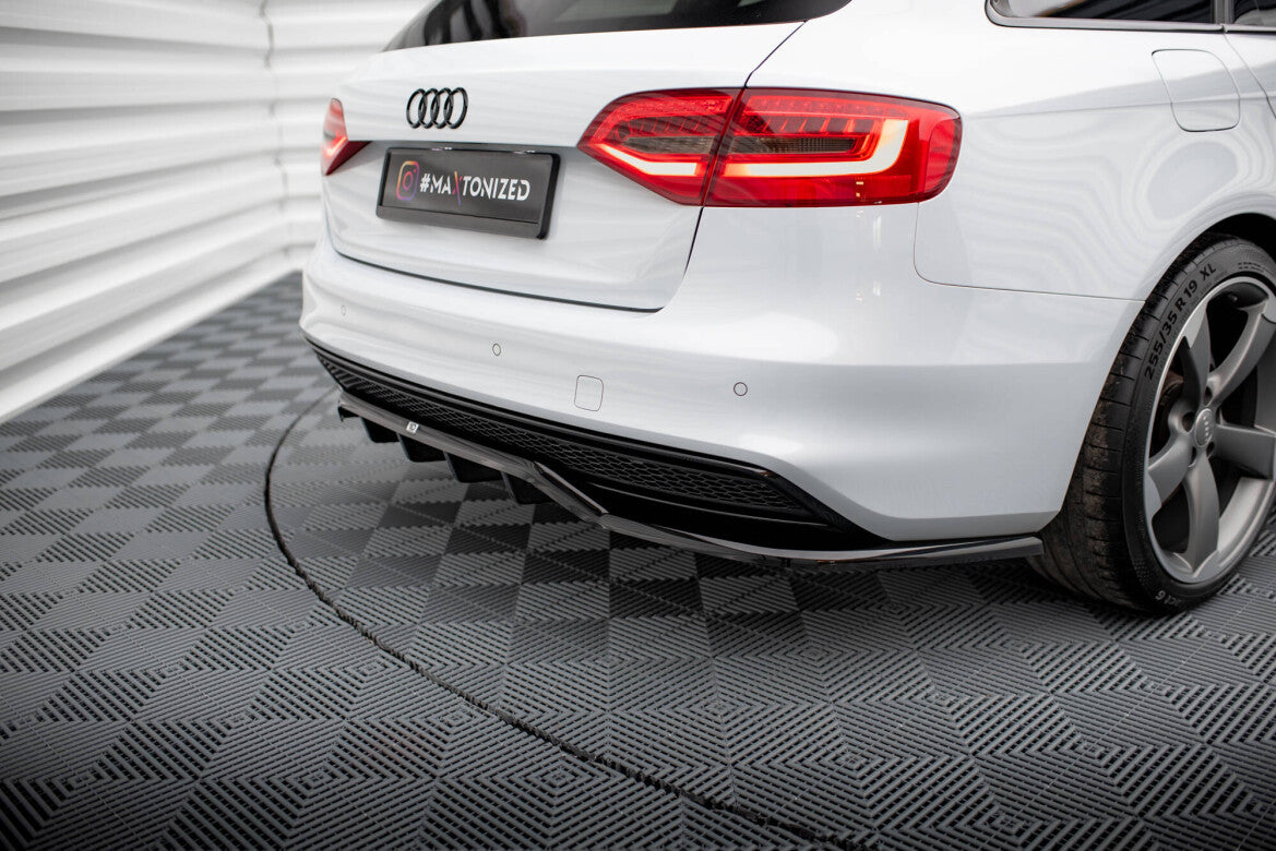Diffusor Heckansatz passend für Audi A4 Competition B8 FL schwarz Hochglanz