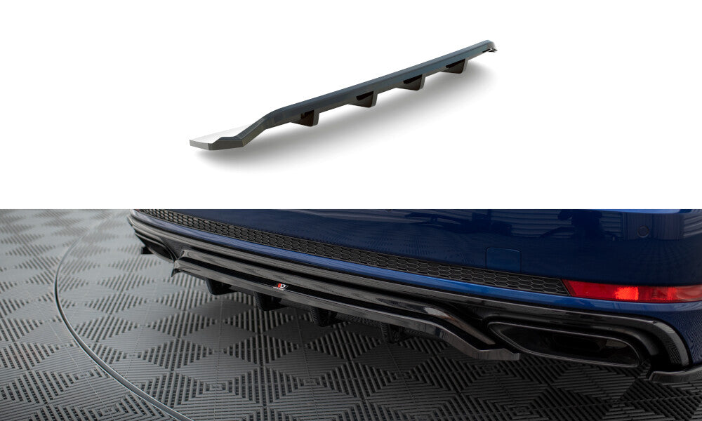 Diffusor Heckansatz passend für Audi A4 Competition B9 schwarz Hochglanz