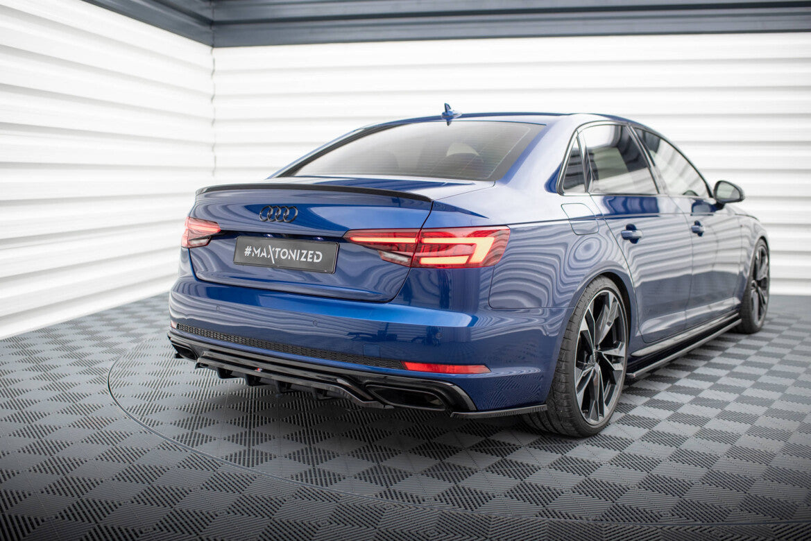 Diffusor Heckansatz passend für Audi A4 Competition B9 schwarz Hochglanz