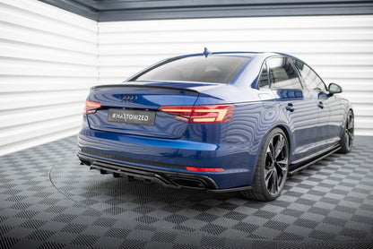 Diffusor Heckansatz passend für Audi A4 Competition B9 schwarz Hochglanz