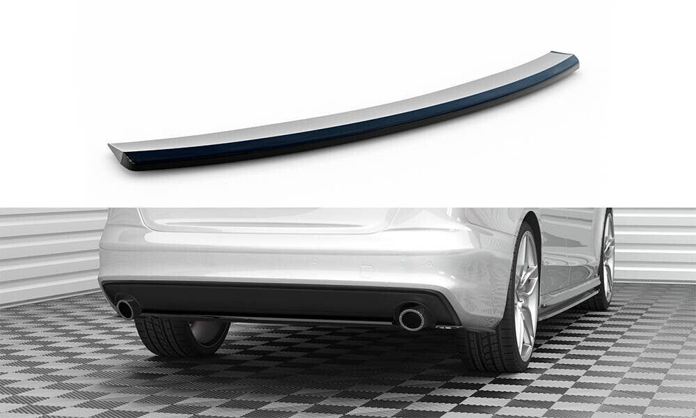 Diffusor Heckansatz passend für Audi A4 S-Line B8 FL schwarz Hochglanz