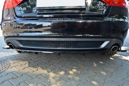 Diffusor Heckansatz passend für Audi A5 Coupe / Sportback S-Line 8T schwarz Hochglanz