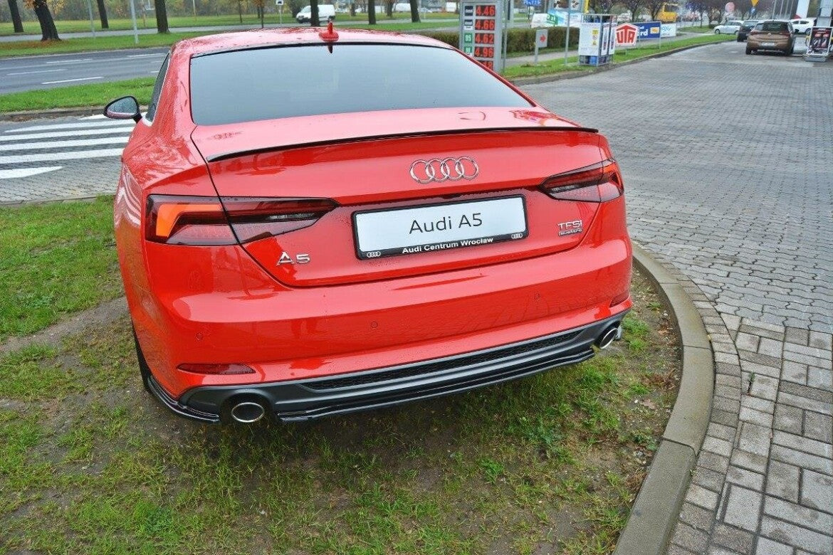 Diffusor Heckansatz passend für Audi A5 F5 S-Line schwarz Hochglanz