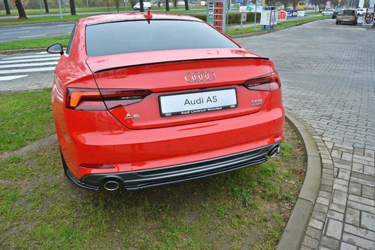 Diffusor Heckansatz passend für Audi A5 F5 S-Line schwarz Hochglanz