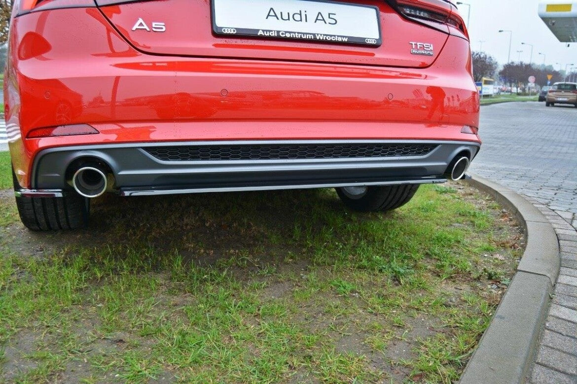 Diffusor Heckansatz passend für Audi A5 F5 S-Line schwarz Hochglanz