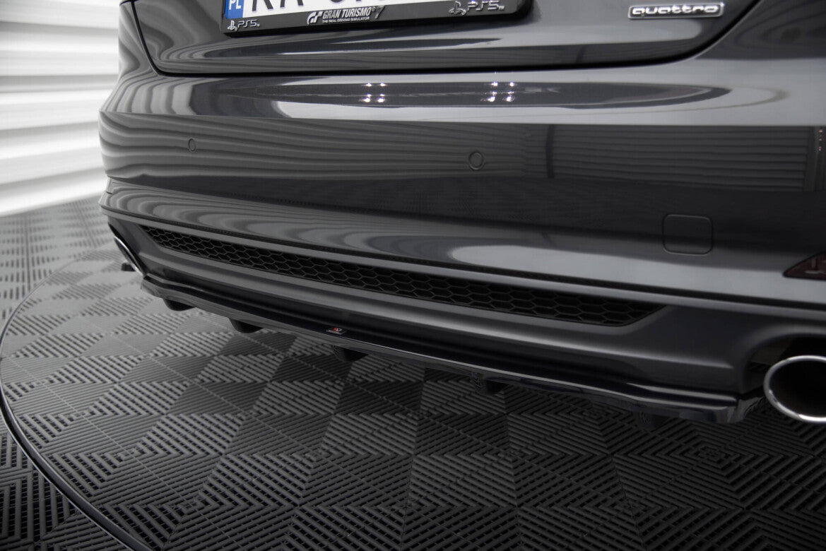 Diffusor Heckansatz passend für Audi A5 S-Line F5 Coupe / Sportback schwarz Hochglanz