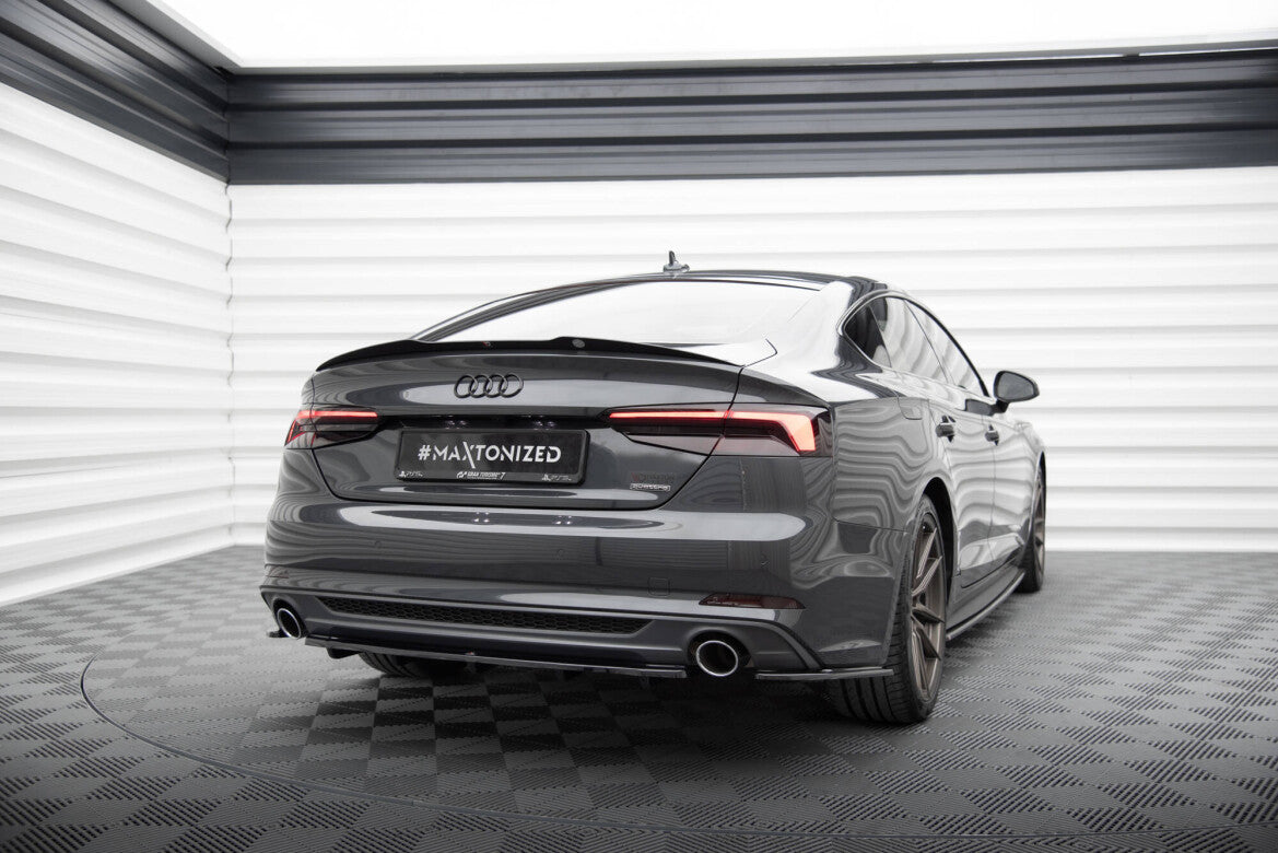 Diffusor Heckansatz passend für Audi A5 S-Line F5 Coupe / Sportback schwarz Hochglanz