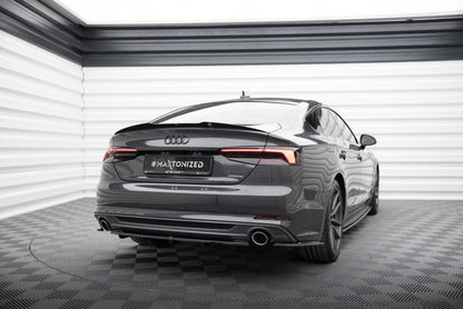 Diffusor Heckansatz passend für Audi A5 S-Line F5 Coupe / Sportback schwarz Hochglanz