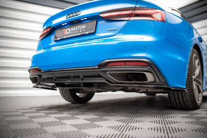 Diffusor Heckansatz passend für Audi A5 S-Line F5 FL schwarz Hochglanz