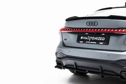 Diffusor Heckansatz passend für Audi A5 S-Line Limousine / Avant B10 schwarz Hochglanz