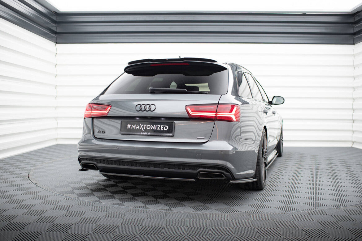 Diffusor Heckansatz passend für Audi A6 / A6 C7 S-line/ S6 C7 FL schwarz Hochglanz