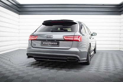 Diffusor Heckansatz passend für Audi A6 / A6 C7 S-line/ S6 C7 FL schwarz Hochglanz