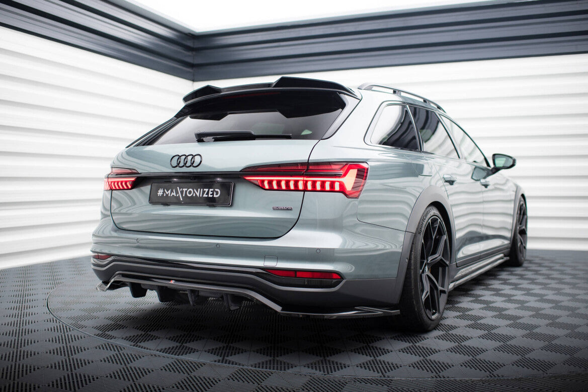 Diffusor Heckansatz passend für Audi A6 Allroad C8 schwarz Hochglanz