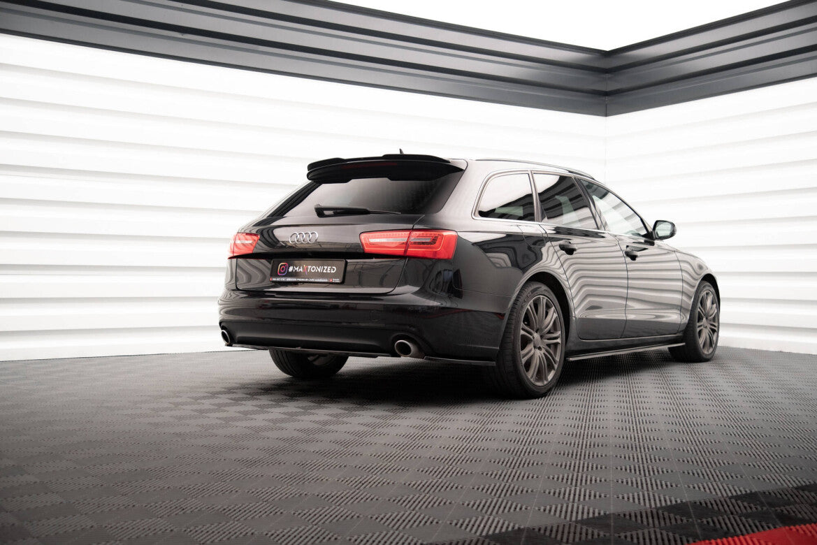Diffusor Heckansatz passend für Audi A6 Avant / Limousine C7 schwarz Hochglanz