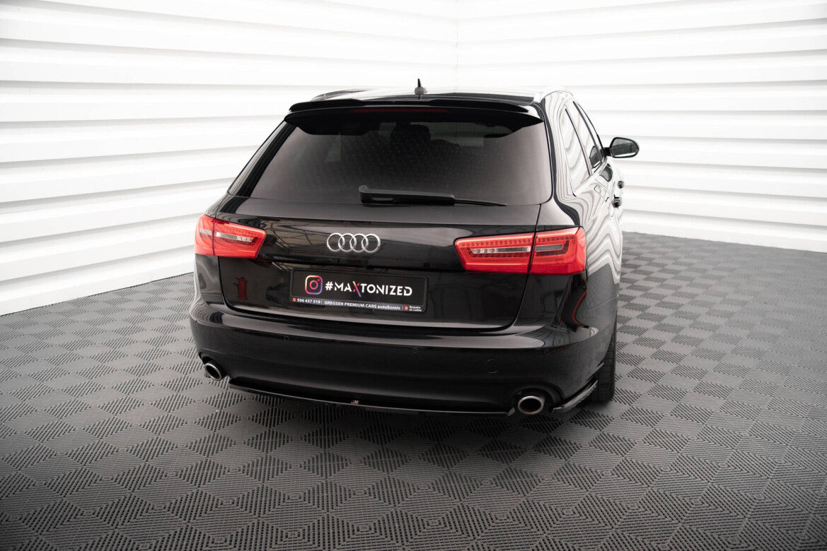 Diffusor Heckansatz passend für Audi A6 Avant / Limousine C7 schwarz Hochglanz