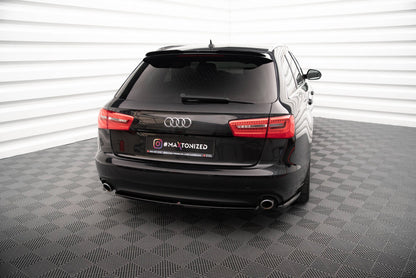 Diffusor Heckansatz passend für Audi A6 Avant / Limousine C7 schwarz Hochglanz