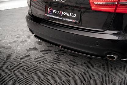 Diffusor Heckansatz passend für Audi A6 Avant / Limousine C7 schwarz Hochglanz