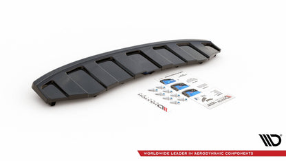 Diffusor Heckansatz passend für Audi A6 C7 S-LINE AVANT AUSPUFF 2X1 im Carbon Look
