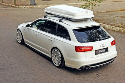 Diffusor Heckansatz passend für Audi A6 C7 S-LINE AVANT schwarz Hochglanz