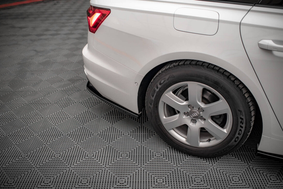 Diffusor Heckansatz passend für Audi A6 C8 schwarz Hochglanz