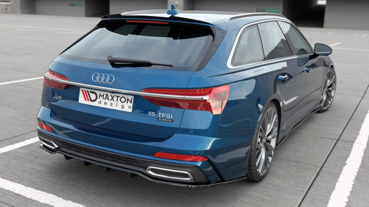 Diffusor Heckansatz passend für Audi A6 S-Line C8 schwarz Hochglanz