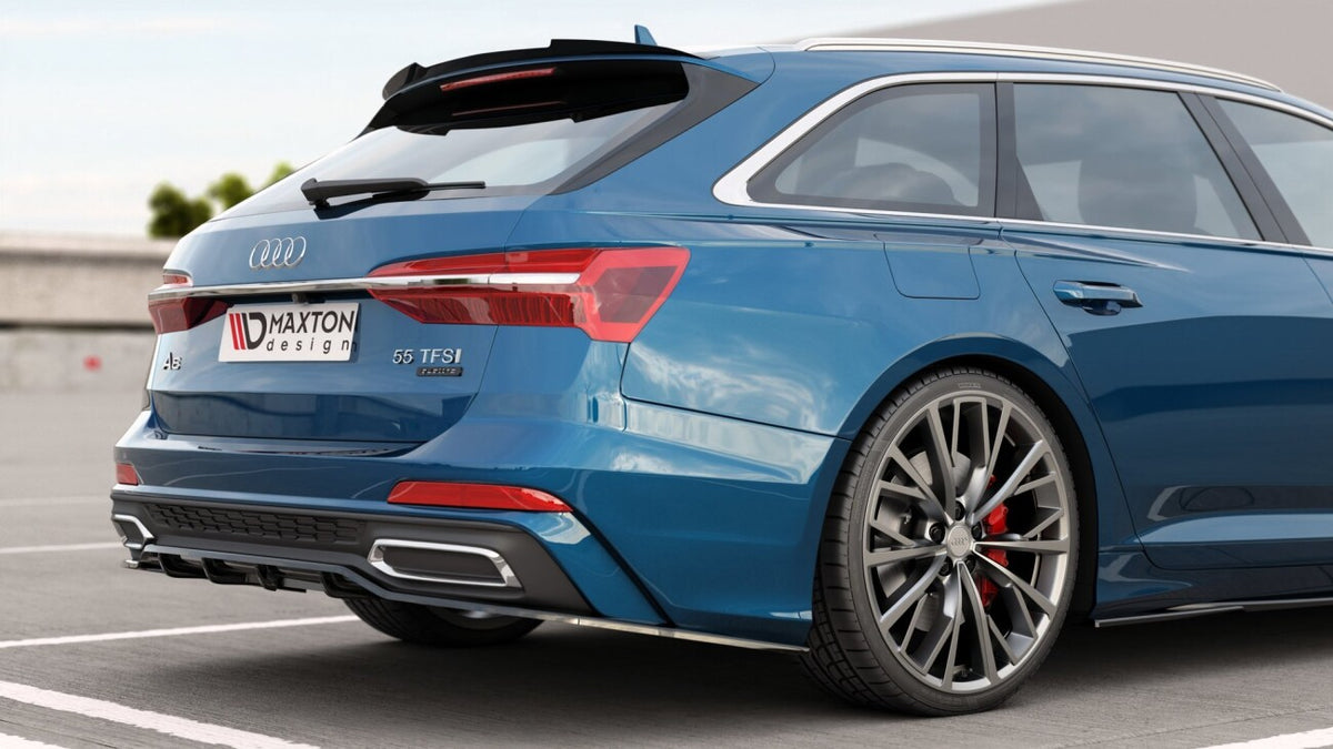 Diffusor Heckansatz passend für Audi A6 S-Line C8 schwarz Hochglanz
