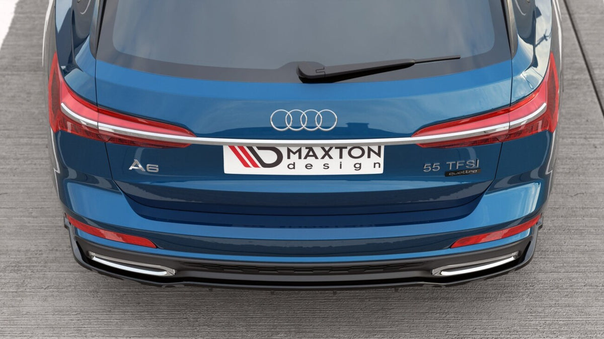 Diffusor Heckansatz passend für Audi A6 S-Line C8 schwarz Hochglanz