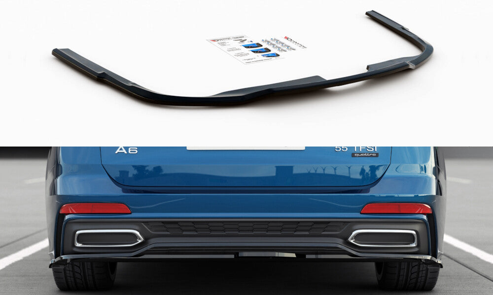 Diffusor Heckansatz passend für Audi A6 S-Line C8 schwarz Hochglanz