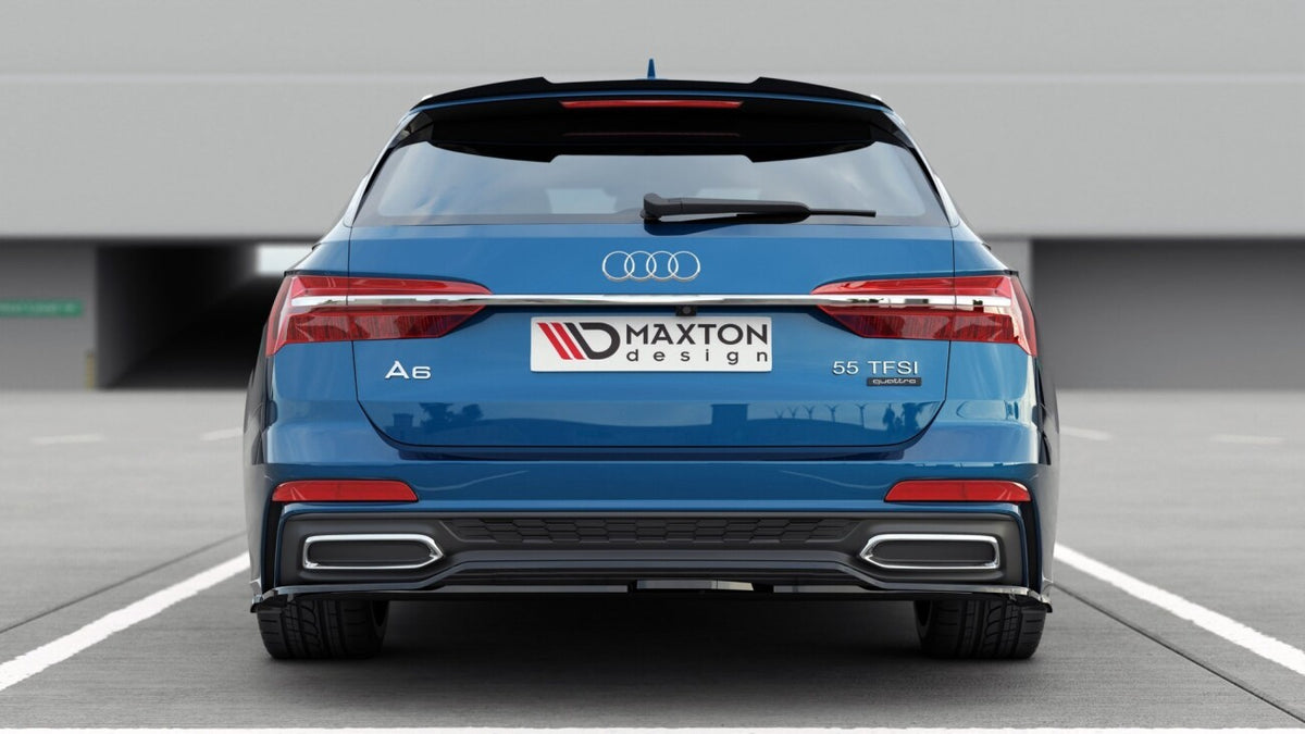 Diffusor Heckansatz passend für Audi A6 S-Line C8 schwarz Hochglanz